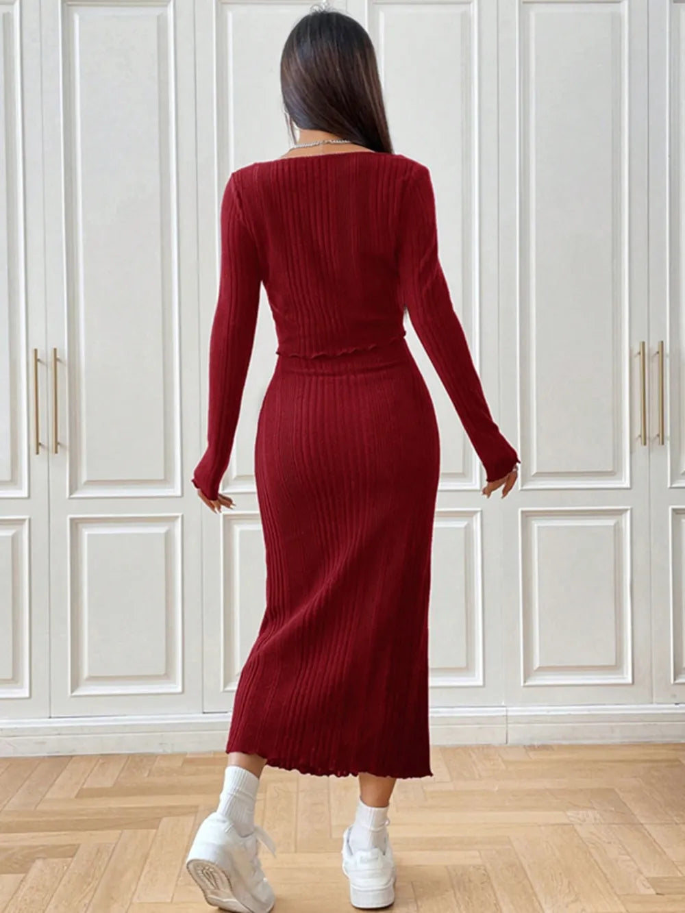 Beatrice - Cami Dress och knytbar långärmad cardigan set