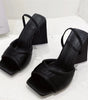 Stina - Eleganta slides mules med tjock blockklack