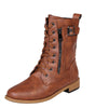 Majken - Stiliga lace-up ankle boots med låg klack
