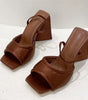 Stina - Eleganta slides mules med tjock blockklack