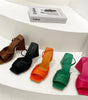 Stina - Eleganta slides mules med tjock blockklack