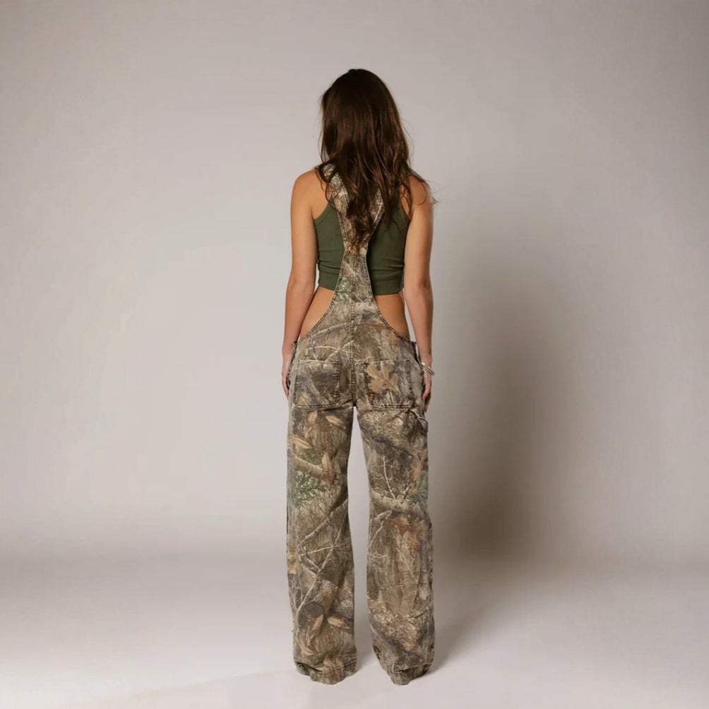 Bianca - Loose denimoveraller med fickor och dragkedja