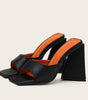 Stina - Eleganta slides mules med tjock blockklack