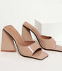 Stina - Eleganta slides mules med tjock blockklack