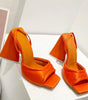 Stina - Eleganta slides mules med tjock blockklack