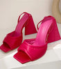 Stina - Eleganta slides mules med tjock blockklack